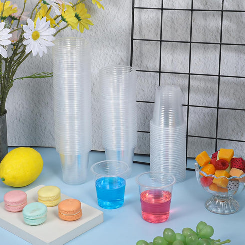 Lyksgir 1000 Pack 3oz 3 Disposable Plastic Cups Bulk, Disposable Mouthwash Cups, Ounce Small Clear Sample Tumblers