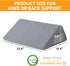 Knee Wedge Pillow, 8" Memory Foam Wedge Pillow for Knee Pain Relief, Back Sleeping, Sciatica Support
