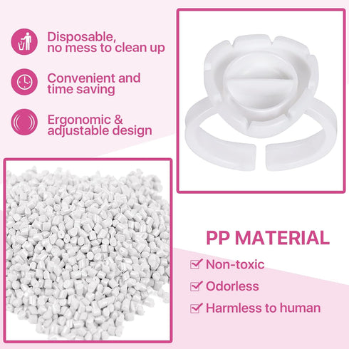 Lash Extension Supplies Glue Rings for Eyelash Extensions, 100PCS Lash Glue Rings, Eyelash Glue Holder