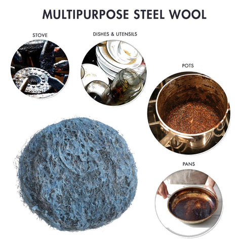SCRUBIT 20 Pack Steel Wool Soap Pads, Pre-Soaped Metal Scouring Cleaning Pads for Dishes, Pots, and Ovens