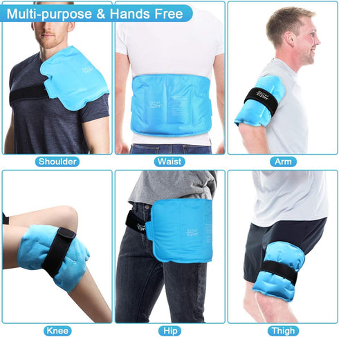 Relief Expert Reusable Ice Pack for Injuries - 16" x 9" Gel Cold Pack for Pain Relief and Swelling