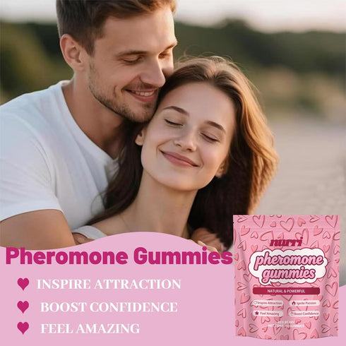 Nurri Pheromone Gummies 60 Gummies (1) for Her, Gomitas De Feromonas para Mujer, with Slippery Elm, Supports