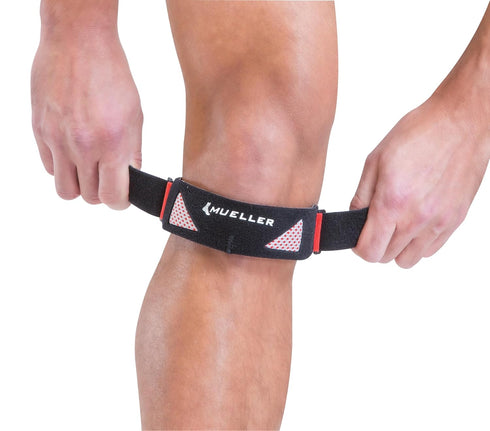 MUELLER Advanced Patella Strap, Knee Pain Relief Support for Men and Women, Black, One Size