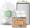 Teivio 13 Gallon Strong Tall Kitchen Trash Bags, 60 Counts, Plastic Bin Liners for Home Office Kitchen, Clear