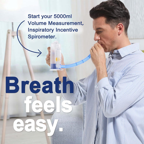 Oxgeda 5000ml Breathing Exercise Device for Lungs, Lung Exerciser Device, Capacity for Deep Inhalation, Durable