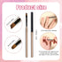 2pcs Nail Clean Up Brushes, Painting Brushes for Nails with Round & Angled Head Pen Painting Tools Nail Remover Brushes for Art Design & Polish Mistake Cleaning (Tea Brown)