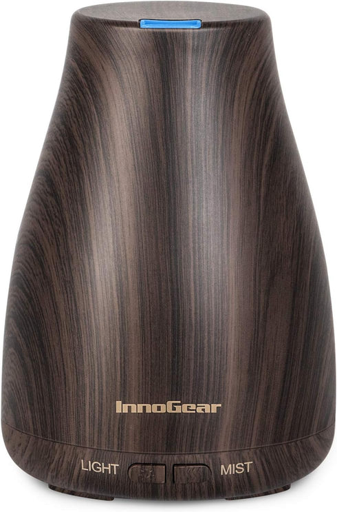 InnoGear Essential Oil Diffuser, Premium 5-in-1 Aromatherapy Diffuser, Air Desk Humidifier for Bedroom, Brown