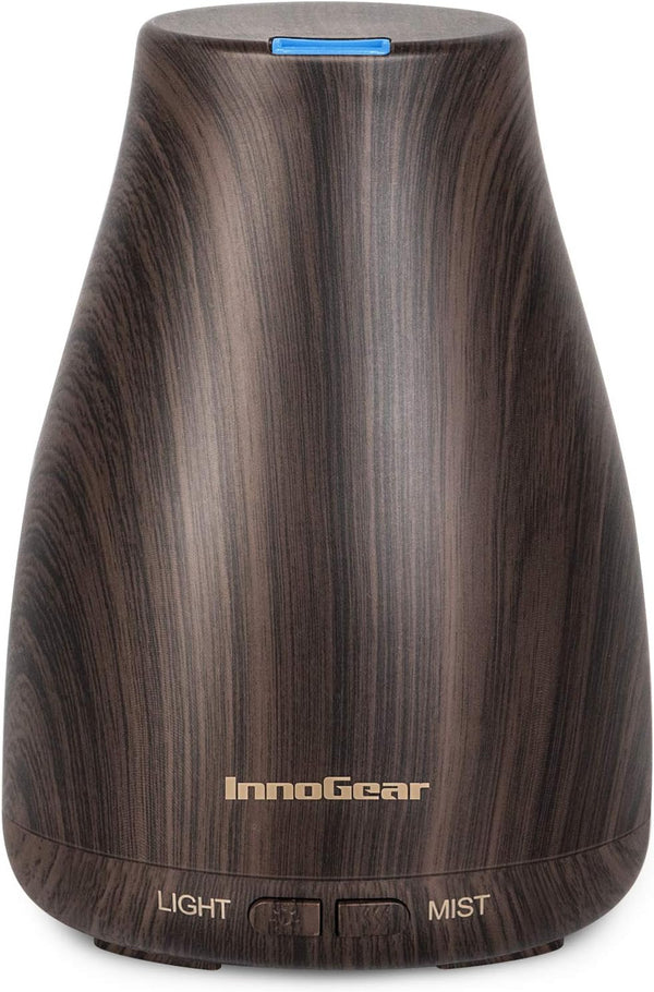 InnoGear Essential Oil Diffuser, Premium 5-in-1 Aromatherapy Diffuser, Air Desk Humidifier for Bedroom, Brown