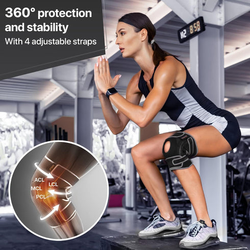 DR. BRACE ELITE Knee Brace with Side Stabilizers & Patella Gel Pads for Maximum Pain Support and Recovery (X-Large,