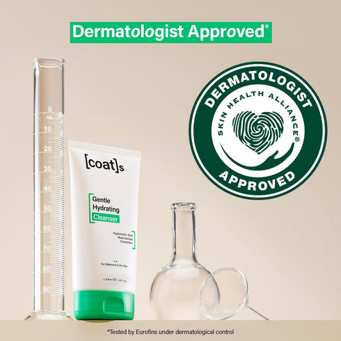 COATS Gentle Hydrating Facial Cleanser with Ceramides + Hyaluronic Acid, Face Wash for Combination to Dry Skin, 150ml