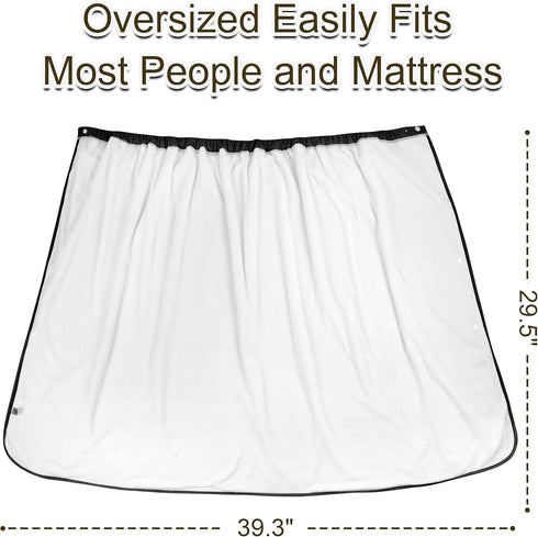 Large Cotton Wearable Incontinence Bed Pads Washable - Adult Diaper Skirt for Highly Absorbency - Washable Bed Mats