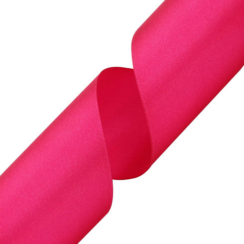 2 inch Satin Ribbon 50 Yards Solid Fabric Ribbons Roll for Gift Wrapping, Satin Weddings,Flower Bouquet, Invitations,Sewing,Party Decorations (Hot Pink, 2 inches) by Nsilu