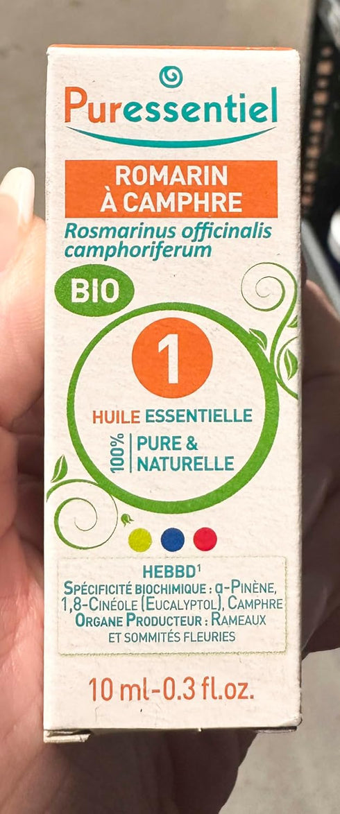 Puressentiel Organic Essential Oil- Rosemary Camphor for Unisex - 0.3 oz Oil