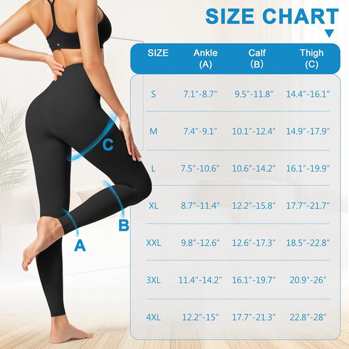 Tinojye Men,20-30 mmhg Medical Compression Pantyhose for Women & Waist High Compression Stockings,Footless Graduated
