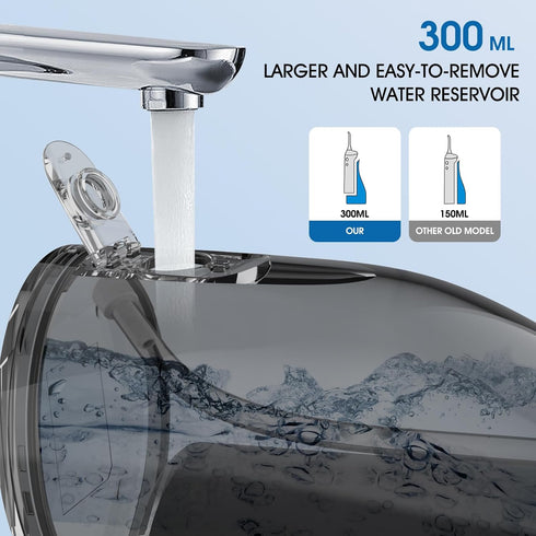 Beautypick Water Dental Flosser for Teeth - Portable Oral Irrigator with 4 Modes, Rechargeable, IPX7 Waterproof, 5
