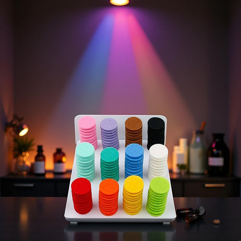 Tustao 120 Pcs Colour Essential Oil Diffuser Locket Necklace Refill Pads/Aromatherapy Diffuser Necklace Replacement