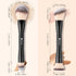 DUcare Makeup Brushes, Duo End Foundation Contour & Buffer Brush Set, 2Pcs, Black
