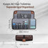 Toiletry Bag for Men - Water-Resistant Compact Travel Organizer for Hygiene, Shaving Kit, Chic Brown (PU Leather)