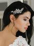 SWEETV Rhinestone Bride Wedding Hair Clip, Silver Crystal Bridal Hair Comb, Sparkly Hair Piece for Women/Girls &