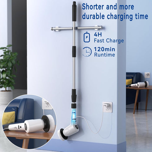 Kolagan Arm3 7 Electric Spin ScrubberUpgrade Electric Spin Cordless Tub and Tile Scrubber w/ Adjustable Extension Speed