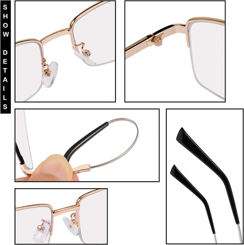 Progressive Multifocus Computer Reading Glasses - Blue Light Blocking Readers