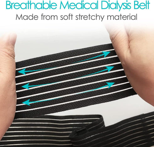 PD Belt Breathable Peritoneal Dialysis Catheter Supplies, Adjustable Belly Bands for Secure Stomach Peg G Feeding Tube