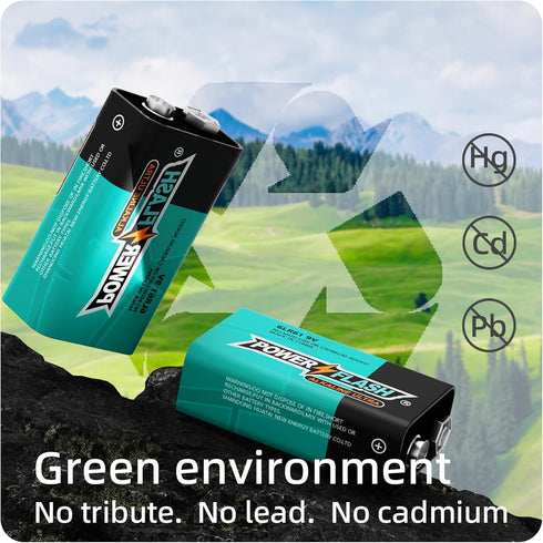 12 Count Family Pack 9V Batteries with Fresh Date - Ultra Long Lasting All Purpose 9 Volt Battery