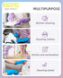 PACIFIC PPE 2 Pairs Reusable Dishwashing Cleaning Gloves, Latex Free, Cotton Lining, Blue, Large