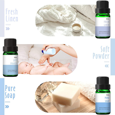 Set, Fragrance Oil, MitFlor Hotel and Clean Fragrance Oils Soap Candle Making Scents, Essential Oils for Diffusers
