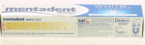 Vittleitaly 2.53 (75ml), Pack 3 Mentadent"White System" Toothpaste Fluid Ounce