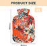 SyXIOP 2L Red Christmas Flowers Water Bottle for hot Water with Soft Cover, Warm Compress for Menstrual Cramps