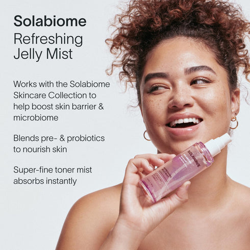 Solawave Refreshing Jelly Mist Toner, 3.4 OZ, with Gotu Kola, Prebiotics, Probiotics for All Skin Types