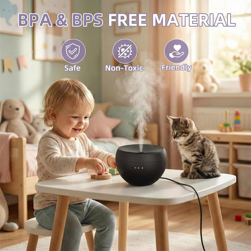 VigorLife 2 100ml Essential Oil Diffuser, Small Ultrasonic Aromatherapy Diffuser with Auto-Off Function, Cool Mist