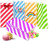 Red Striped Paper Bags, Mini Party Goody Bags for Kids Birthday Party Supplies (50 CT, 3.5×2.3×7 in)
