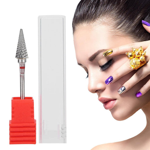 Manicure Drill Bit - Tungsten Steel Nail Art Accessories, Electric Pedicure Manicure Grinding Head for Home Salon Use