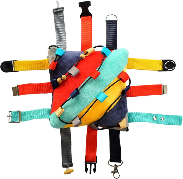 SENSORY4U Buckle Pillow Sensory Fine Motor Development Toy Activity Plushie - OT