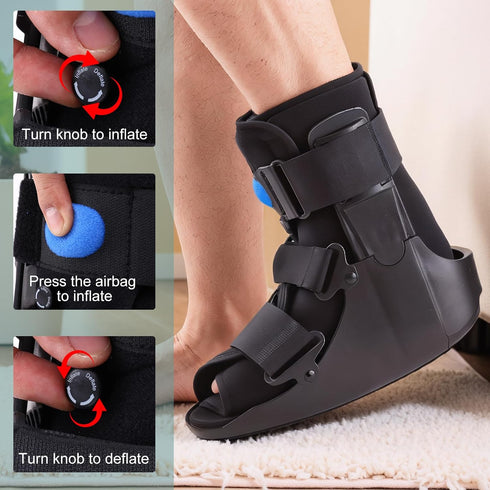 Orthopedic Walking Boot, Air Cam Walker Fracture Boot for Broken Foot, Sprains & Achilles Injuries, Lightweight Medical