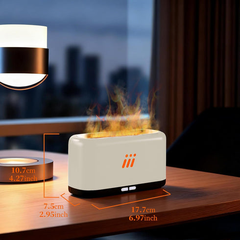 UCW 180ml Flame Diffuser for Essential Oils, Aromatherapy Diffuser with Flame Effect, Quiet Cool Mist Humidifier