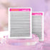 TDANCE Premade Fans Eyelash Extensions - 224 Fans, Middle Stem Heat Bonded Volume Lash Extensions (224-40D-0.03-C-8-15)
