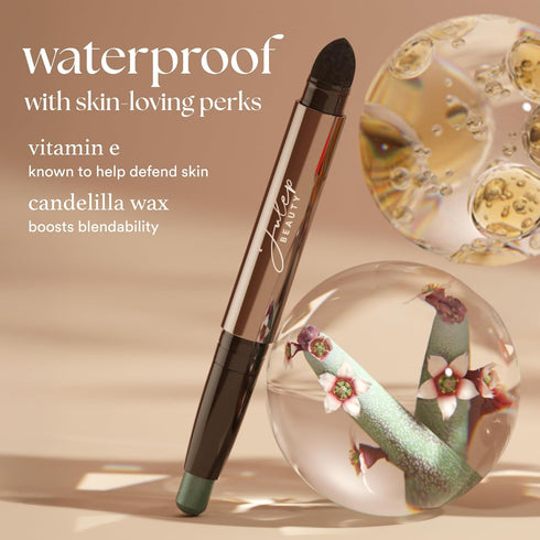 Julep Cream-to-Powder Waterproof Eyeshadow Stick, Charcoal Matte, Long-Lasting, Dark Grey