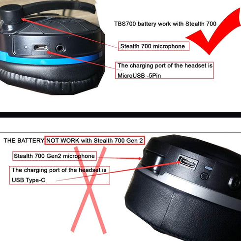 AOLIKES 1200mAh Battery Replacement for Turtle Beach Stealth 700P, Elite 800, Elite 800X, i30/i60/i70 Headset