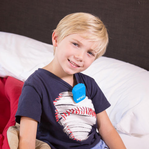 NewU Bedwetting Alarm, Blue; Full Featured with 8 Loud Tones & Strong Vibrations for Deep Sleepers, Boys & Girls