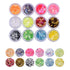 Nail Art Glitter Mylar Slices - Irregular Sequins Glass Pieces Foil Flakes Decoration, 12 Colors