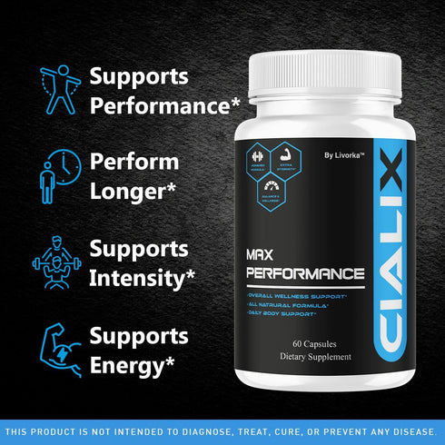 LIVORKA 60 1 Cialix Pills for Men, Official Cialix Premium Advanced Formula Supplement Capsules - Maximum Strength