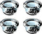 Pipe Screens - 4 pieces of 0.6 diameter glass 1/2 inch sieve filter bowl with acrylic box