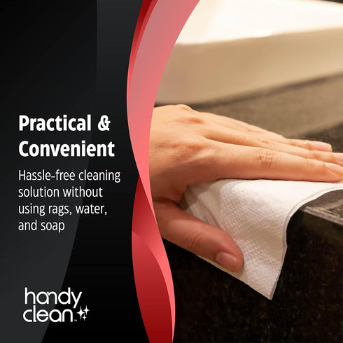 HandyClean Rinse Free Sanitizing Wipes, Surface Cleaner Wipes, 120 ct of 9.5 x 7 inches Sanitizing Wipes.