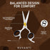 Ruvanti Hair Cutting Scissors, Professional Barber Premium Shears, Sharp Stainless Steel Blades, Comfortable Grip