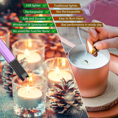Electric Candle Lighter for Women Mom, Cool Gadgets for Women, Stocking Stuffers for Adults, Christmas Birthday Present