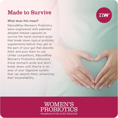 NatureWise Probiotics for Women - With Prebiotics and Cranberry - Vaginal, PH Balance, Digestive, Urinary Tract Support