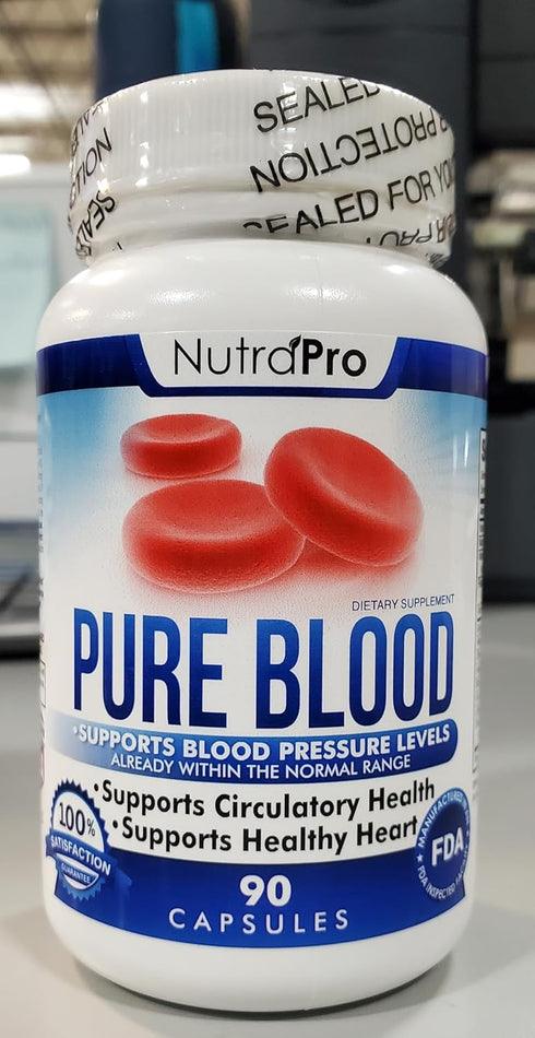 NutraPro Blood Pressure Supplements, Healthy Heart, Cholesterol Level Support, 90 Capsules with Hawthorn
